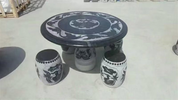 仿古石雕圓桌