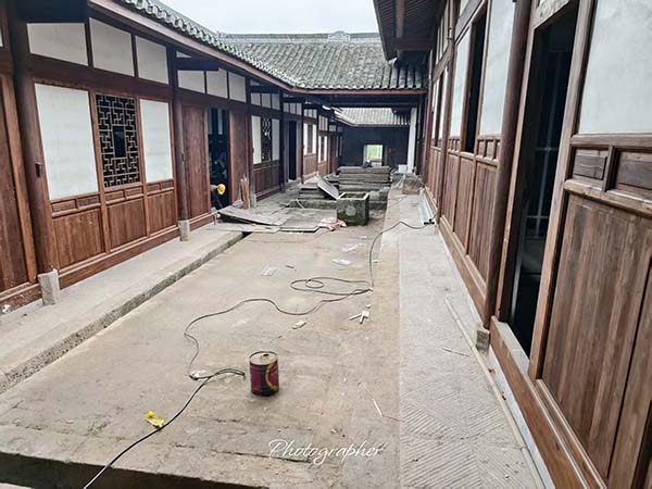 四川內(nèi)江曾家大院施工現(xiàn)場(chǎng)